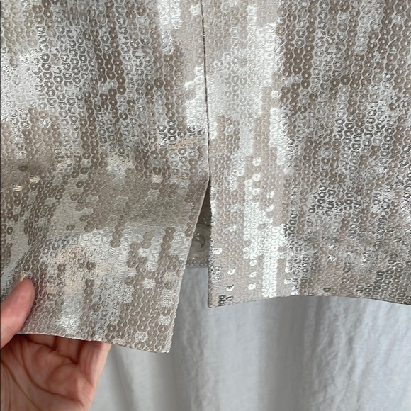 WORN ONCE Trina Turk GORGEOUS Gold Sheath Mini Dress Sleeveless Crew Neck - Picture 8 of 13